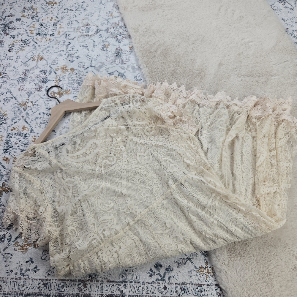 Torrid Mini Lace Button-Front Shirt Dress Birch Plus Size 1 - Picture 8 of 8